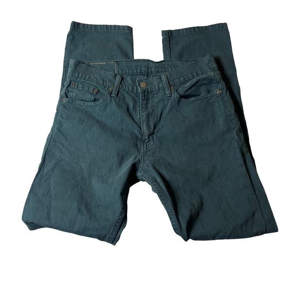 Levi Strauss 513 Jeans Womens W29‎ L30 Dark Green Straight Leg Jeans - Picture 1 of 14